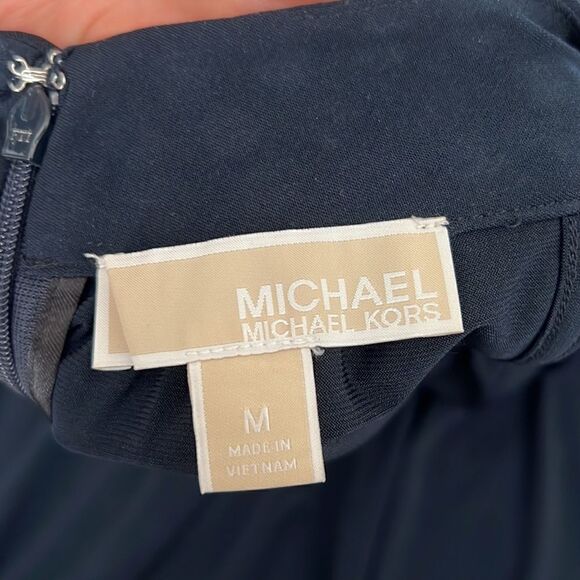 Gorgeous Micheal Kors navy blue sleeveless maxi white beads around neck & waist - Picture 10 of 16